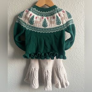 Holiday Toddler Sweater Skirt Set